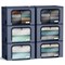 Sorbus Large Storage Bins with Metal Frame with Large Clear Window & Carry Handles, Set of 6